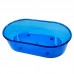 Banheira Plastica Oval 490ml GG Azul C/12un - Mr Pet - MEDIDAS:A4,6XL10,3XC17,4CM
