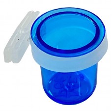 91512 - Porta Vitaminas Plastica com presilha Azul mini 10ML C/12un - Mr Pet - MEDIDAS:A3XL3XC4CM
