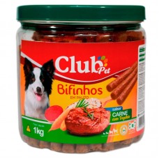 91934 - Bifinho Barra Carne e Vegetais POTE 1kg - Club Lippy - MEDIDAS:13X12X13CM