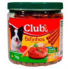 91946 - Bifinho Palito Carne e Vegetais POTE 1kg - Club Lippy - MEDIDAS: 13X12X13CM
