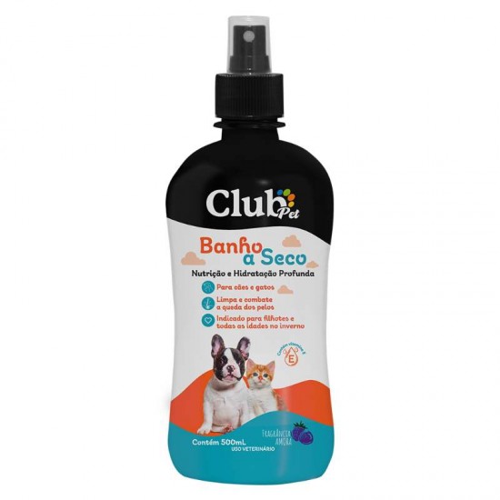 Banho a seco Nutrição 500ml - Club Dog Clean - MEDIDAS: A22XL5XC5