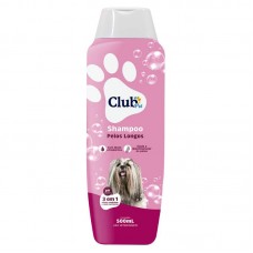 92017 - Shampoo Pelos Longo 500ml - Club Dog Clean - 22x7x4cm