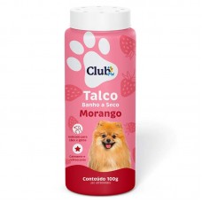 92051 - Talco banho a seco Morango 100g - Club Cat Dog 