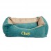 Cama Suede Luxo Bordado P - Club Coleiras - 15x40x31cm