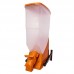 Movel dispenser plastico laranja e cristal 10unx50L - Alvorada - 140x60x220cm