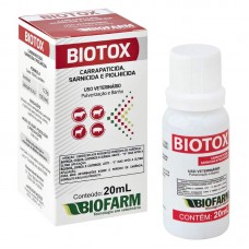 92207 - Antiparasitario Biotox 20ML - Biofarm - Amitraz a 12.5%