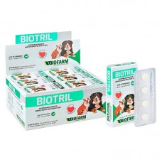92234 - Antiparasitario Biotril 4comprimidos - Biofarm - Ivermectina+Pam. de Pirantel+Praziquant