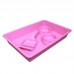 Kit bandeja higienica,pa higienica e 2 comedouros plastico rosa - Club Four - com 10 unidades