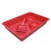 Kit bandeja higienica,pa higienica e 2 comedouros plastico vermelho - Club Four - com 10 unidades