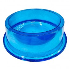 92847 - Comedouro plastico Com Glitter Azul Transparente 1Litro - Pet Toys - MEDIDAS: C22,5 X L22,5 X A8CM