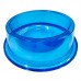 Comedouro plastico Com Glitter Azul Transparente 1Litro - Pet Toys - MEDIDAS: C22,5 X L22,5 X A8CM