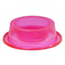 92848 - Comedouro plastico Com Glitter Rosa Transparente 1Litro - Pet Toys - MEDIDAS: C22,5 X L22,5 X A8CM