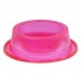 Comedouro plastico Com Glitter Rosa Transparente 1Litro - Pet Toys - MEDIDAS: C22,5 X L22,5 X A8CM