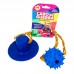 Brinquedo borracha Mordedor com ventosa Azul - MEDIDAS: C32,5 X L23,5 X A5,5CM