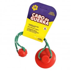 92881 - Brinquedo borracha Mordedor com ventosa P Vermelho - C44 X L10 X A6cm