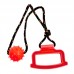 Brinquedo Corda com puxador bola maciça Vermelho - C44 X L10 X A6cm