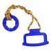 Brinquedo Corda com puxador pneu maciça Azul - C44 X L10 X A6cm
