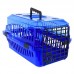 Caixa de Transporte com Glitter N1 Azul Transparente - Pet Toys - MEDIDAS: C44 X L31 X A27,6CM
