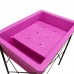 Banheira plastica com suporte rosa - Acomix - 94x96,5x66cm