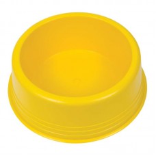 92989 - Comedouro plastico amarelo M 1,1L - Pollymer - 22x7cm 