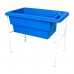 Banheira plastica azul com suporte branco 150L - Club Ferri 