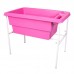 Banheira plastica rosa com suporte branco 150L - Club Ferri 