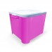Porta Ração Plastico Container suporta até 15kg - Rosa - Furacao Pet - MEDIDAS: A32XC38XL34CM 