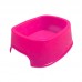 Comedouro plastico square neon rosa 300ml - Avipet - 14,3x12,9x5cm