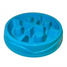 93422 - Comedouro plastico Lento Anti Stress Azul 250ml - Four Plastic - MEDIDAS: C30 X A5CM