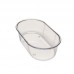 Banheira Plastica Oval Conica 220ml Cristal 12unidades - InjetFour -MEDIDAS: C6,5XA12XL3,5CM