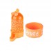Kit bebedouro e comedouro plastico calopsita laranja malha larga N3 - Injetfour 