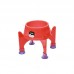 Comedouro plastico c/suporte Colors Vermelho 300ml P - Lilopety - MEDIDAS:C20XL20XA18CM