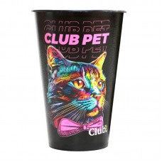 93638 - Copo Plastico Gatos 550ml Club Pet - Club Pet - MEDIDAS: L10XA14CM 
