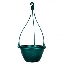 93727 - Kit vaso ecologico plastico decorado com haste verde N2 4,6L - Jorani - 27x67,5cm 