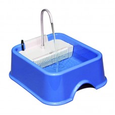 93853 - Fonte plastico Quadrada Azul Bivolt - Furacao Pet - CAPACIDADE DE 3LITROS