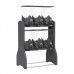 Movel dispenser pro preto - Plast Pet - com 6 unidades de 60L - 136x71x221cm 
