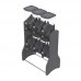 Movel dispenser pro preto - Plast Pet - com 6 unidades de 60L - 136x71x221cm 
