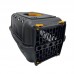 Caixa transporte Falcon N2 neon com porta acrillica Preto/Amarelo - Durapets - MEDIDAS:C48XL36A31CM