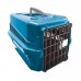 Caixa de transporte Mec Box Azul com Preto N1 - Mec Pet - COMP:32CM X LARG:26CM X ALT22CM