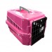 Caixa de transporte Mec Box Rosa com Preto N1 - Mec Pet - COMP:32CM X LARG:26CM X ALT22CM