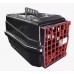 Caixa de transporte Mec Box Preto com porta Vermelho N1 - Mec Pet - COMP:32CM X LARG:26CM X ALT22CM