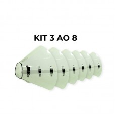 94170 - Kit colar elizabetano polietileno branco - Club Machacao - N3 a N8