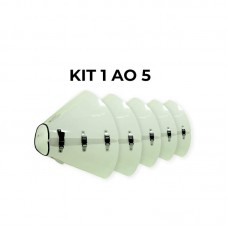 94171 - Kit colar elizabetano polietileno gato branco - Club Machacao - N1 ao N5