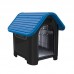 Casa plastica Dog Home N3 preto com teto Azul - Mec Pet - TAMANHO: A:43 X L:43 X C:49CM 