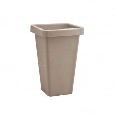 94684 - Vaso plastico grego quadrado areia 13L - Plasmont - 26,3x26,3x38,5cm