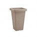 Vaso plastico grego quadrado areia 13L - Plasmont - 26,3x26,3x38,5cm