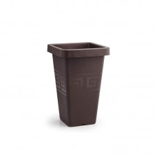 94685 - Vaso plastico grego quadrado cafe 13L - Plasmont - 26,3x26,3x38,5cm