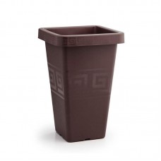 94688 - Vaso plastico grego quadrado cafe 19,5L - Plasmont - 29,2x29,2x44,3cm