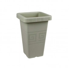 94693 - Vaso plastico grego quadrado areia 4,5L - Plasmont - 19x19x27cm