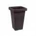 Vaso plastico grego quadrado cafe 4,5L - Plasmont - 19x19x27cm